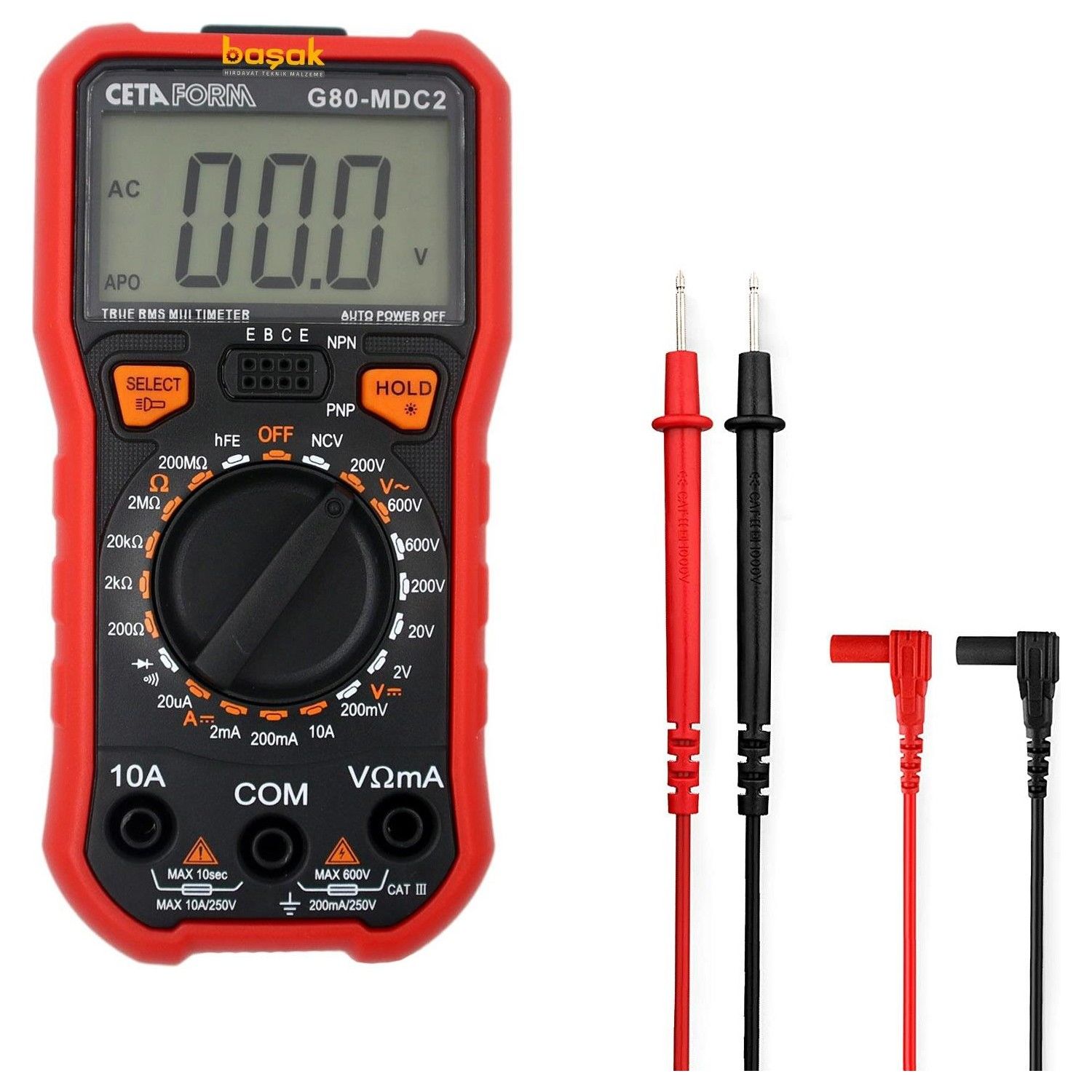 Ceta Form G80-MDC2 Digital Multimeter (Dc Akım - Manuel Sınıflandırma)