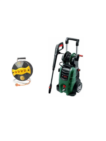 Bosch Advanced Aquatak 140 Yüksek Basınçlı Yıkama Makinası+ Leo 3x1,5 20 mt Seyyar
