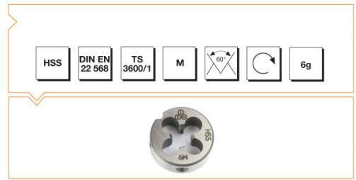 Makina Takım Endüstrisi Hsse Dın 223/b  Pafta M8* 1,25