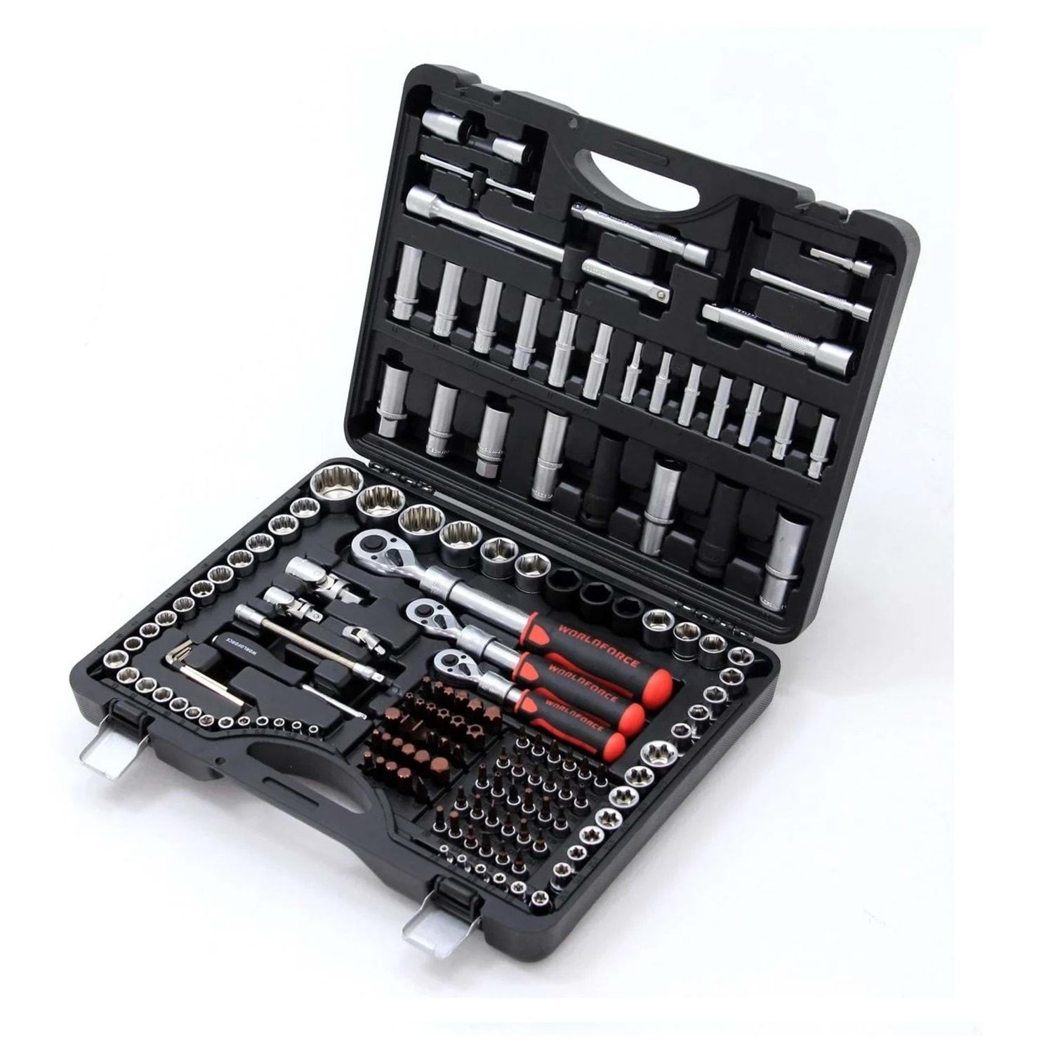 Worldforce Lokma Takımı 156 Parça S-Ultra 1/4''-3/8''-1/2'' Uzatmalı Cırcır