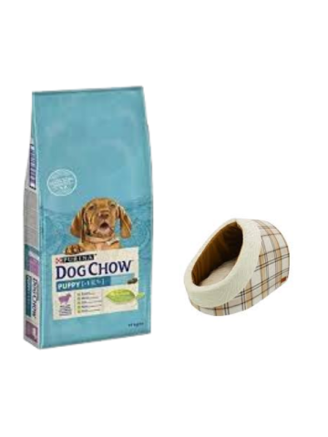 Dog Chow Kuzu Etli Yavru Köpek Maması 14 Kg,Mia Alaska Ekose Krem Yatak
