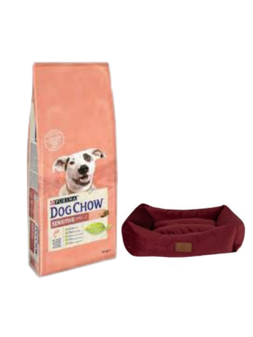 Dog Chow Somonlu Yetişkin Köpek Maması 14 Kg,Mini Small Bordo Yatak