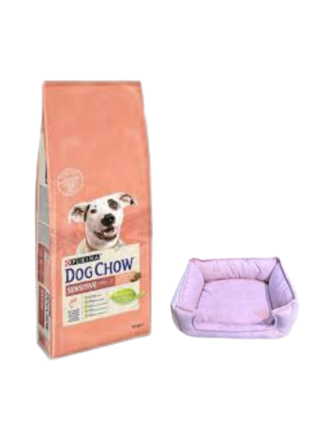 Dog Chow Somonlu Yetişkin Köpek Maması 14 Kg,Mini Small Mor Yatak