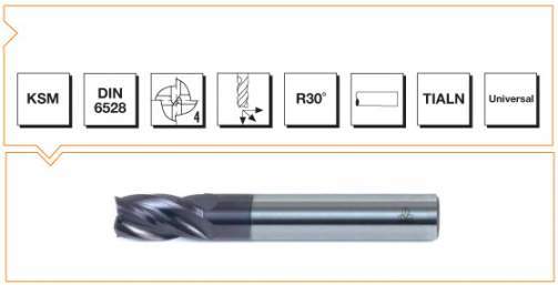 Makina Takım Endüstrisi Ksm-tıaln 6528  Parmak Freze 6 Mm Z=4