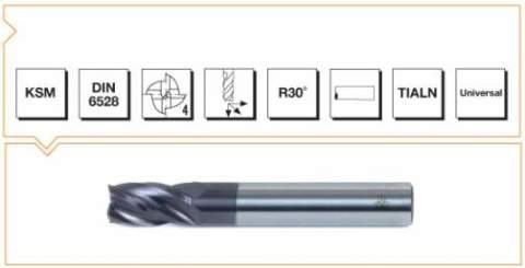 Makina Takım Endüstrisi Ksm-tıaln 6528  Parmak Freze 6 Mm Z=4