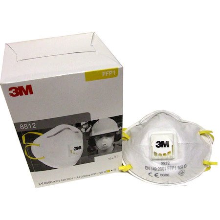 3M™ 8812 Ffp1 Ventilli Toz Maskesi 10'lu Paket