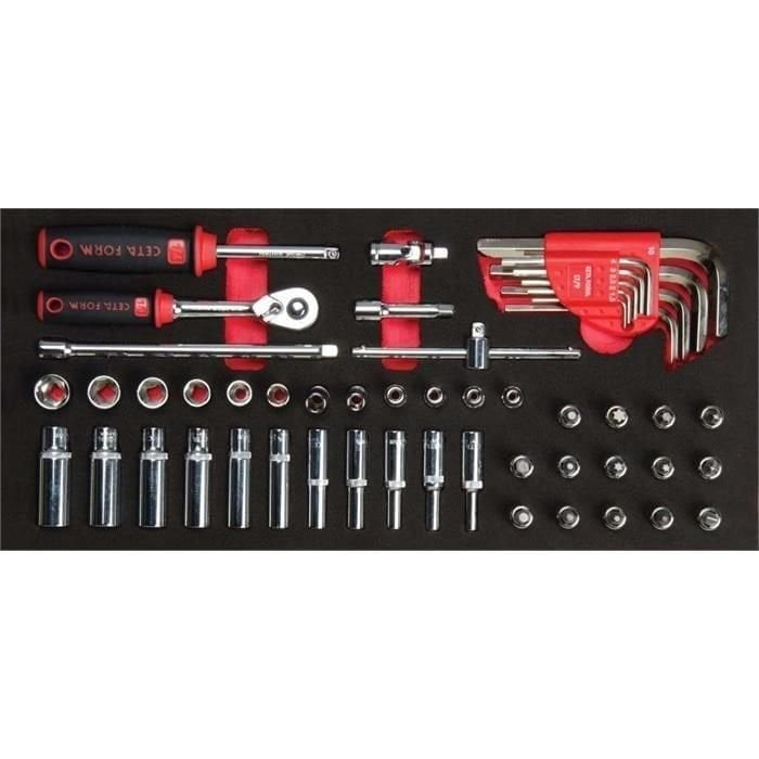 Ceta Form C00-E52H2 Lokma ve Allen Anahtar Seti 52 Parça  1/4''