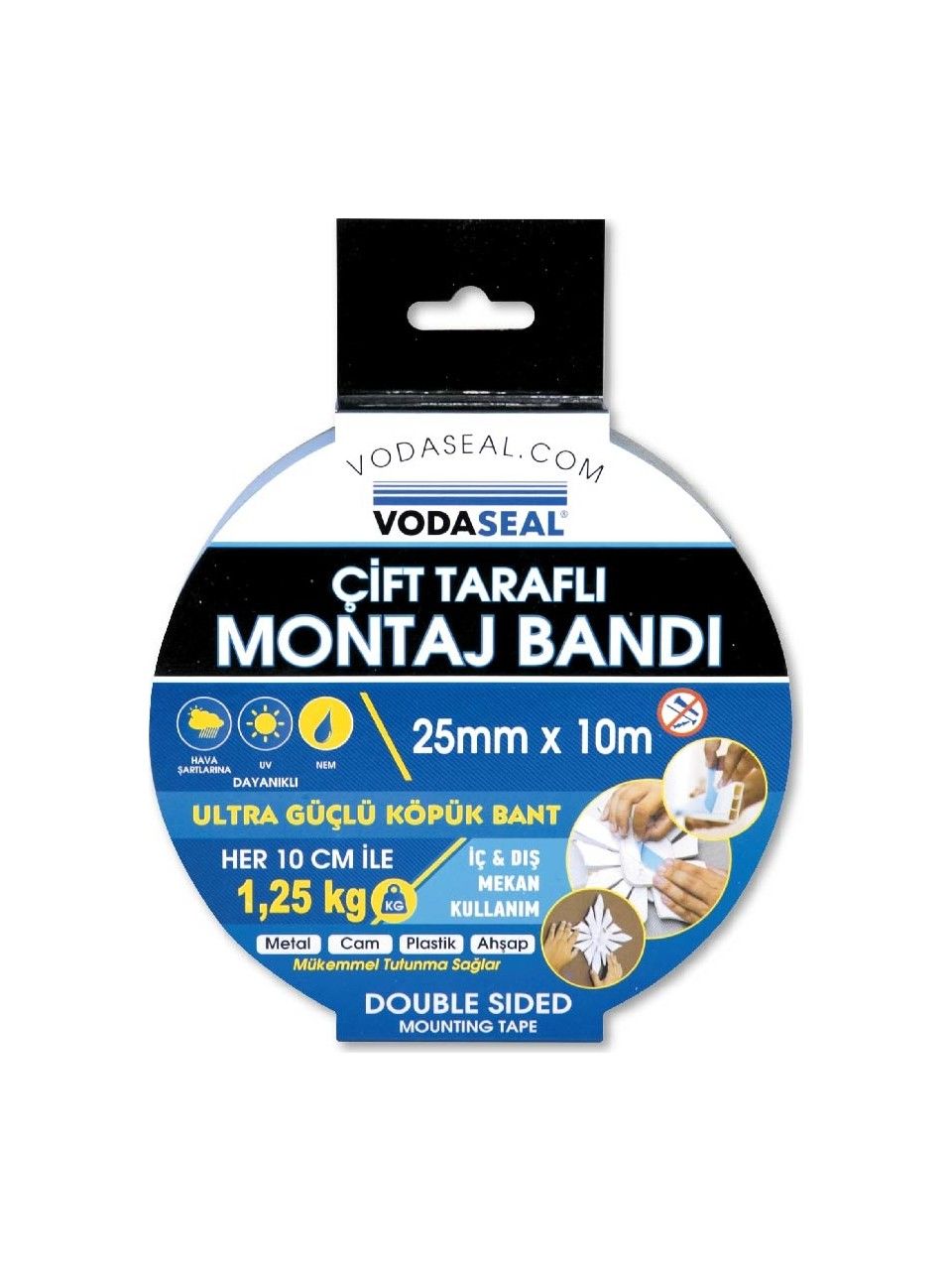 Vodaseal Çift Taraflı Montaj Bandı 25Mm*10Mt