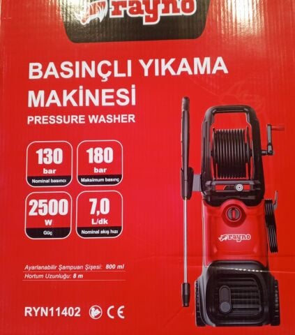 Rayno Yüksek Basınçlı Oto Yıkama Makinesi 2500W 195 Bar