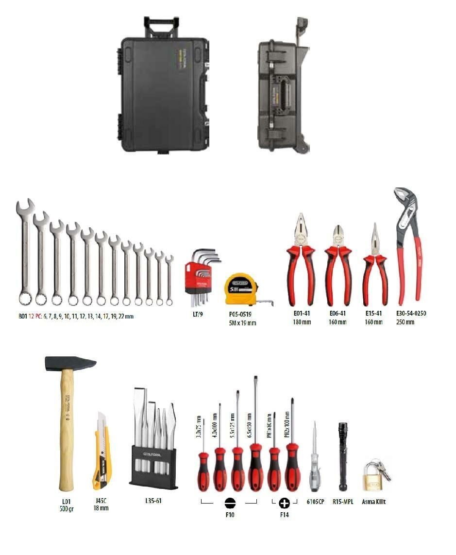 Ceta Form A50M-43A32H 43 Parça Mekanikçi Alet Seti (A50M-43+A32H)