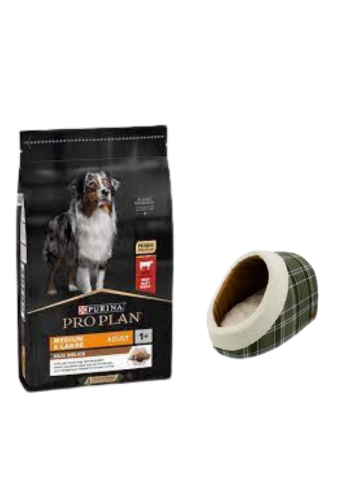 Pro Plan Duo Delice Orta ve Büyük Irk Yetişkin Köpek Maması 10 Kg,Mia Alaska Ekose Yeşil Yatak