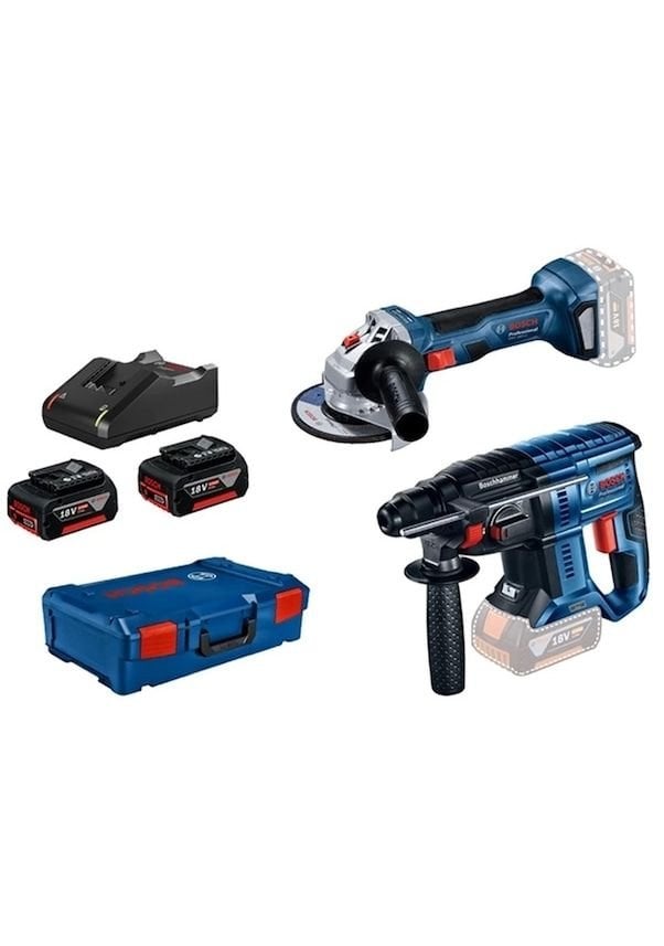 Bosch GBH 180-lı + Gws 180-lı Akülü Kırıcı Delici Ve Avuç Taşlama Seti
