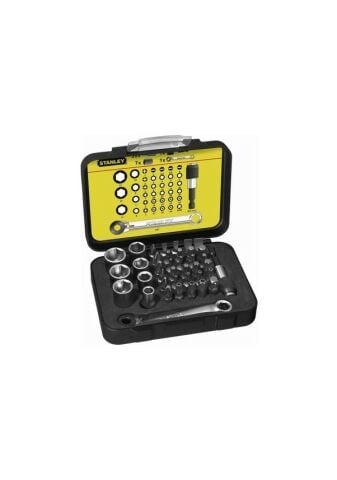 Stanley 1-13-907 Lokmalı Cırcır Anahtarlı Bits Seti - 39 Parça
