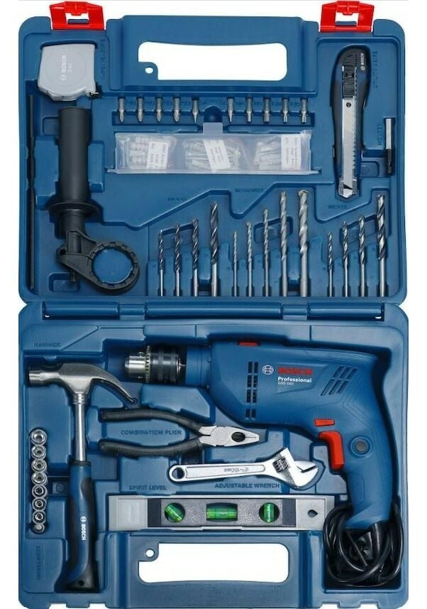 Bosch GSB 600 Darbeli Matkap + 100 Parça Aksesuar