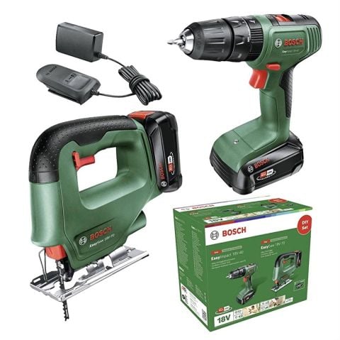 Bosch Akülü Darbeli Matkap DIY Set EasyImpact 18V-40 + EasySaw 18V-70