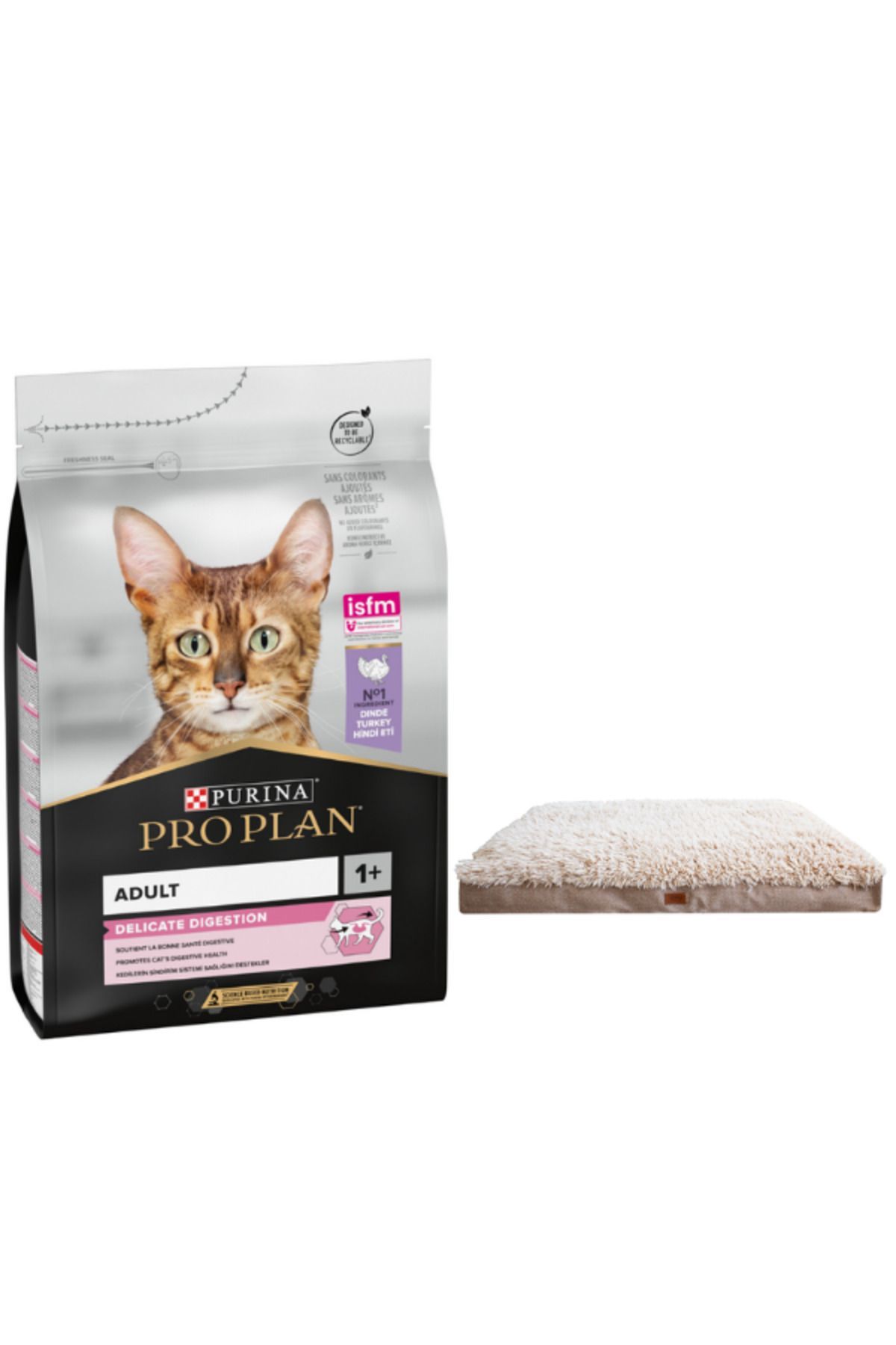 Pro Plan Delicate Hindili Yetişkin Kedi Maması 3 Kg + Lepus Pophidic Yatak