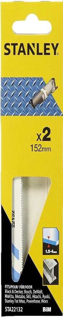 Stanley Sta22132 Tilki Kuyruğu Testere, Beyaz, 2 Adet