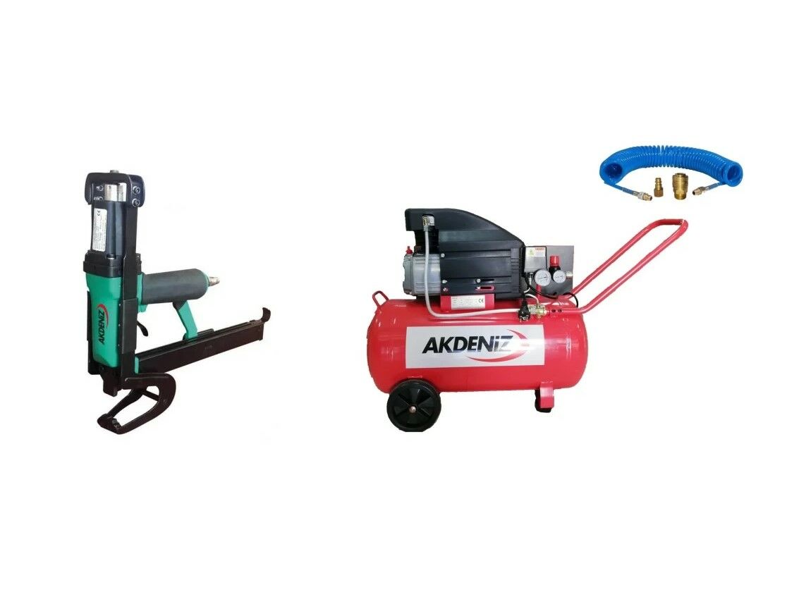 Akdeniz AKD88 (AE02) Havalı Keçe Tabancası, Akdeniz 50 Lt Kompresör Seti