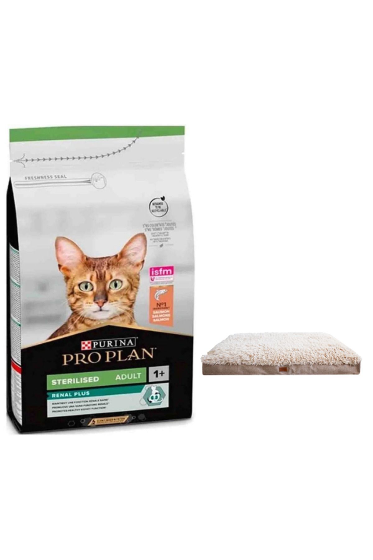 Pro Plan Sterilised Somonlu Kısırlaştırılmış Kedi Maması 3 Kg + Lepus Pophidic Yatak