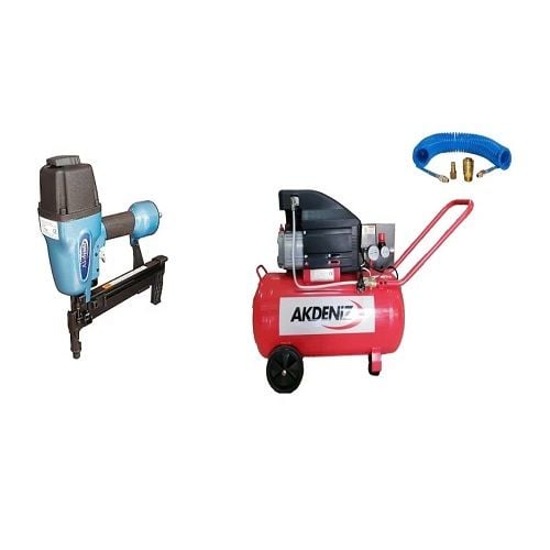 Akdeniz AKD ST3040C Havalı Beton Tabancası, Akdeniz 50 Lt Kompresör Seti