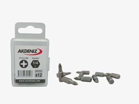 Akdeniz AKD/125 1/4 Yıldız Pz1x25 Mm 192 Adet Bits Uç