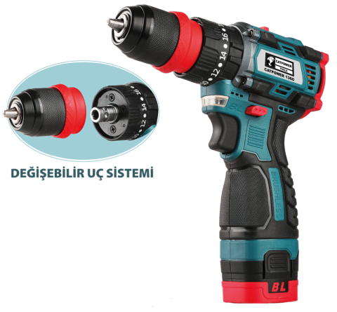 Catpower 1360 Kömürsüz Akülü Vidalama 16V Li-İon 2 Adet 2.0 Ah Akü