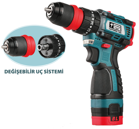 Catpower 1360 Kömürsüz Akülü Vidalama 16V Li-İon 2 Adet 2.0 Ah Akü