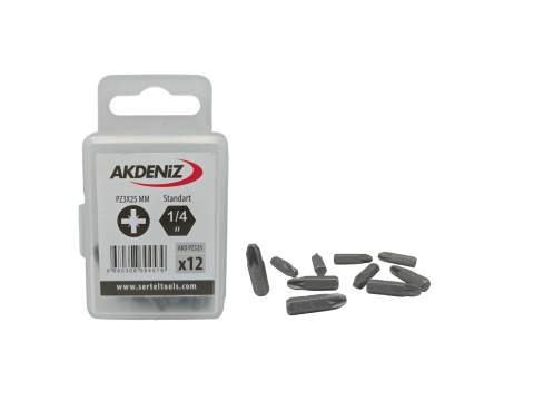Akdeniz AKD/325 1/4 Yıldız Pz3x25 Mm 192 Adet Bits Uç