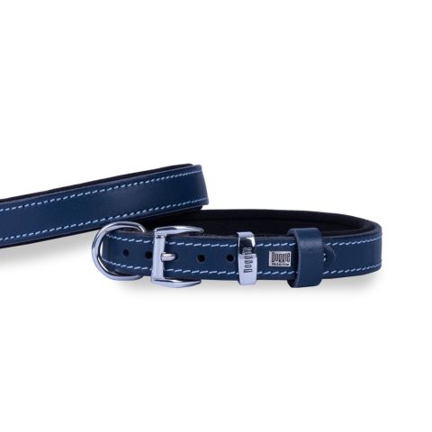 Doggie Konfor Deri Boyun Tasması Royalmavi 2X30-35Cm