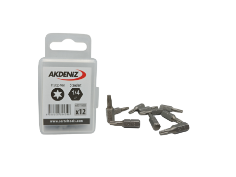 Akdeniz AKD/T15225 1/4 Torx T15x25 Mm 192 Adet Bits Uç