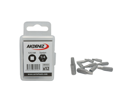 Akdeniz AKD/K225 1/4 Kare No.2x25 Mm 192 Adet Bits Uç