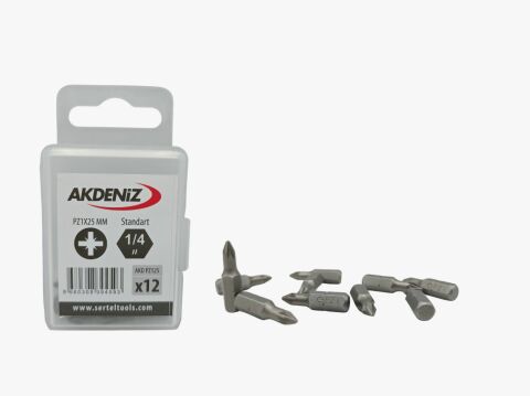 Akdeniz AKD/125 1/4 Yıldız Pz1x25 Mm 384 Adet Bits Uç