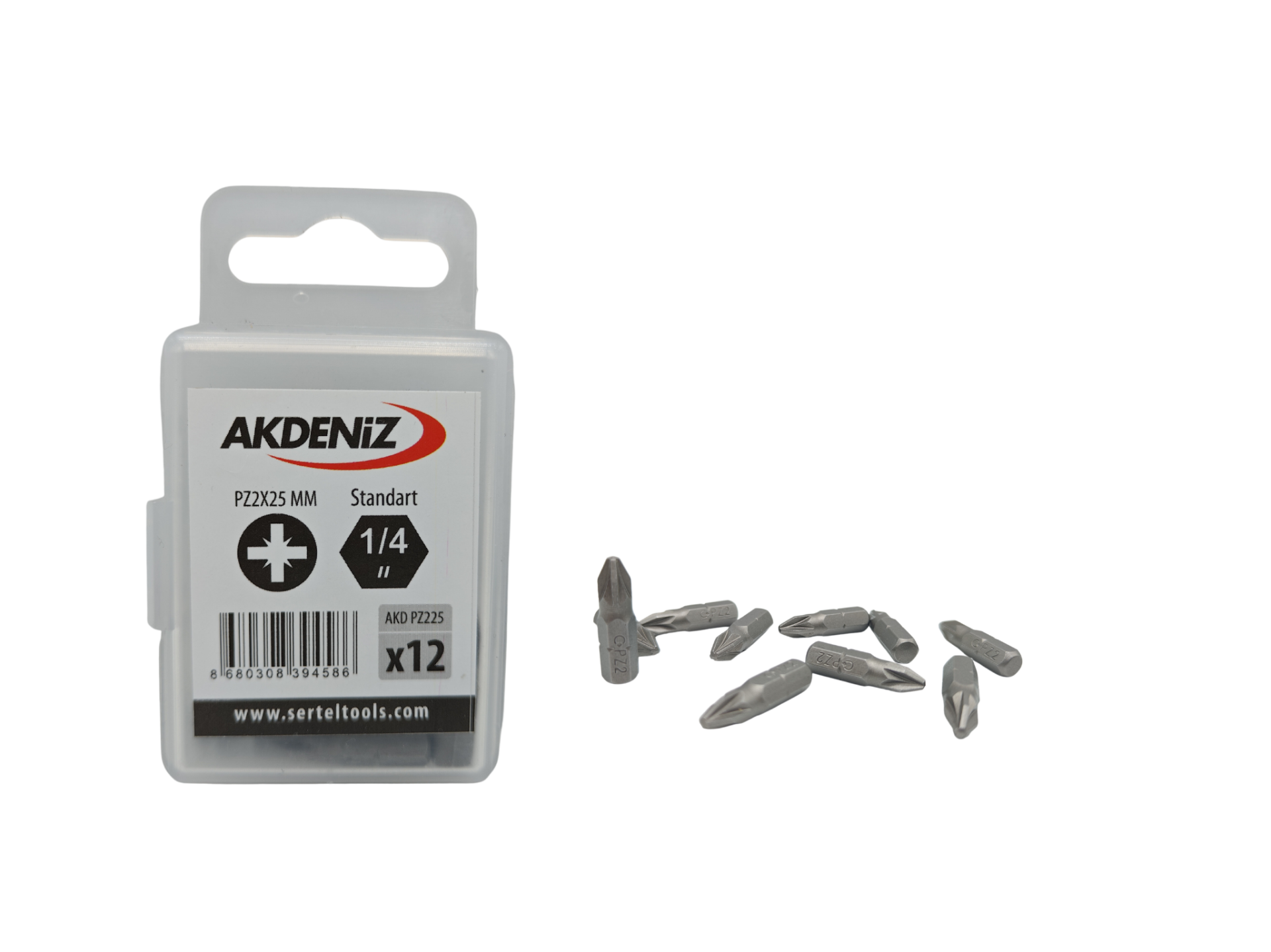 Akdeniz AKD/225 1/4 Yıldız Pz2x25 Mm 384 Adet Bits Uç