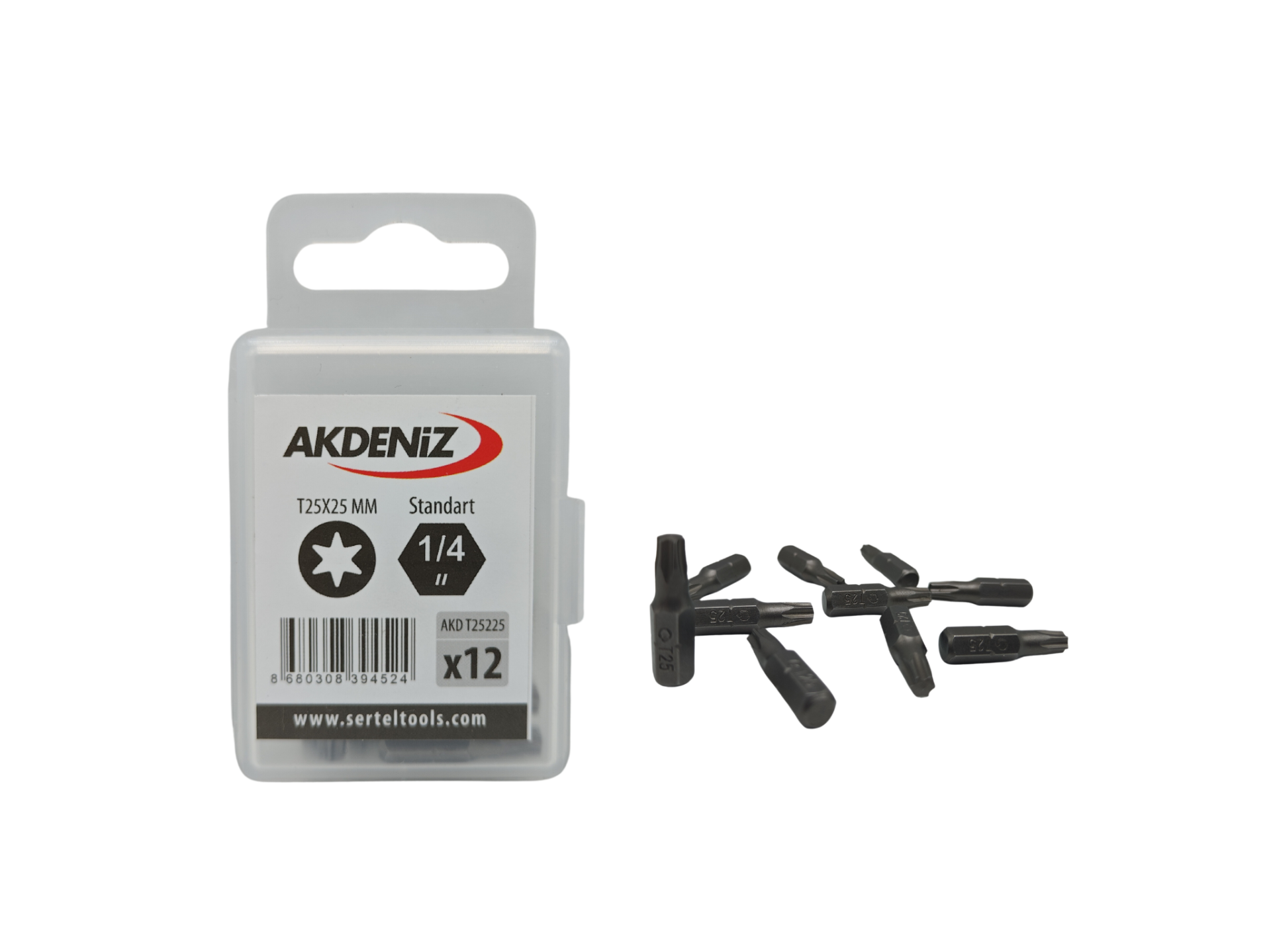 Akdeniz AKD/T25225 1/4 Torx T25x25 Mm 384 Adet Bits Uç