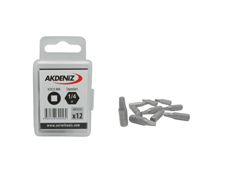 Akdeniz AKD/K225 1/4 Kare No.2x25 Mm 384 Adet Bits Uç