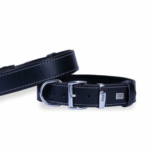 Doggie Konfor Deri Boyun Tasması Siyah 3,5X47-55Cm