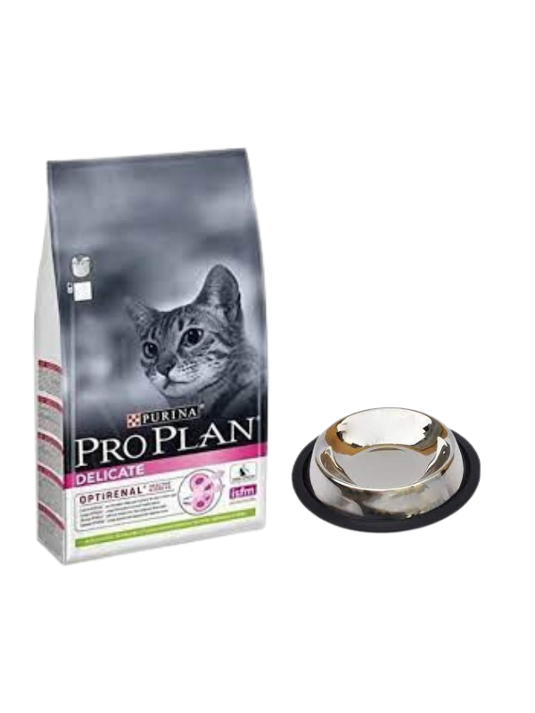 Pro Plan Delicate Kuzu Etli Yetişkin Kedi Maması 10 Kg,Kaymaz Tabanlı Su ve Mama Kabı
