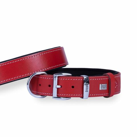 Doggie Konfor Deri Boyun Tasması Kırmızı 3,5X52-60Cm