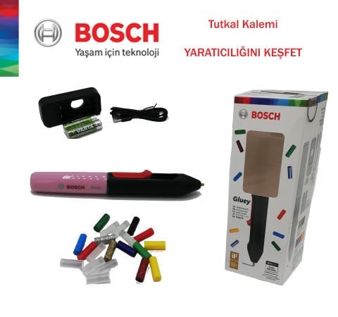 Bosch Gluey Tutkal / Silikon Kalemi Pembe