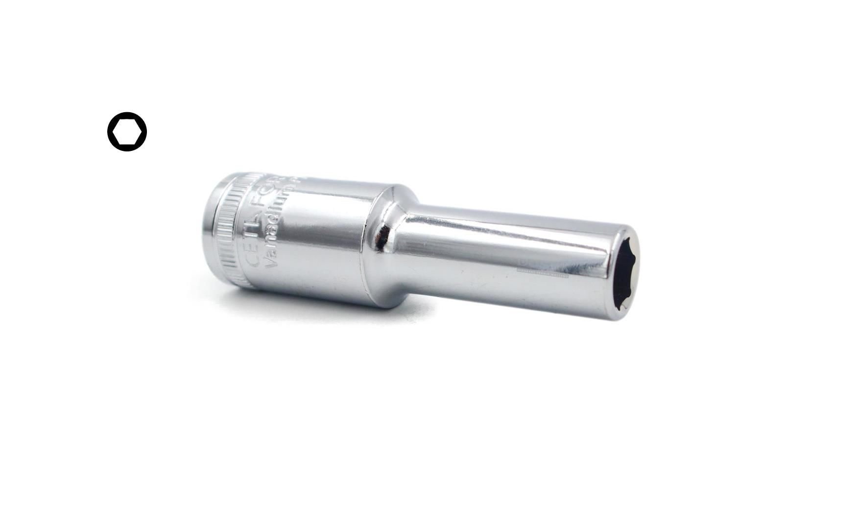 Ceta Form C24-H10 6 Köşe Derin Lokma Anahtar 10 mm 1/2”