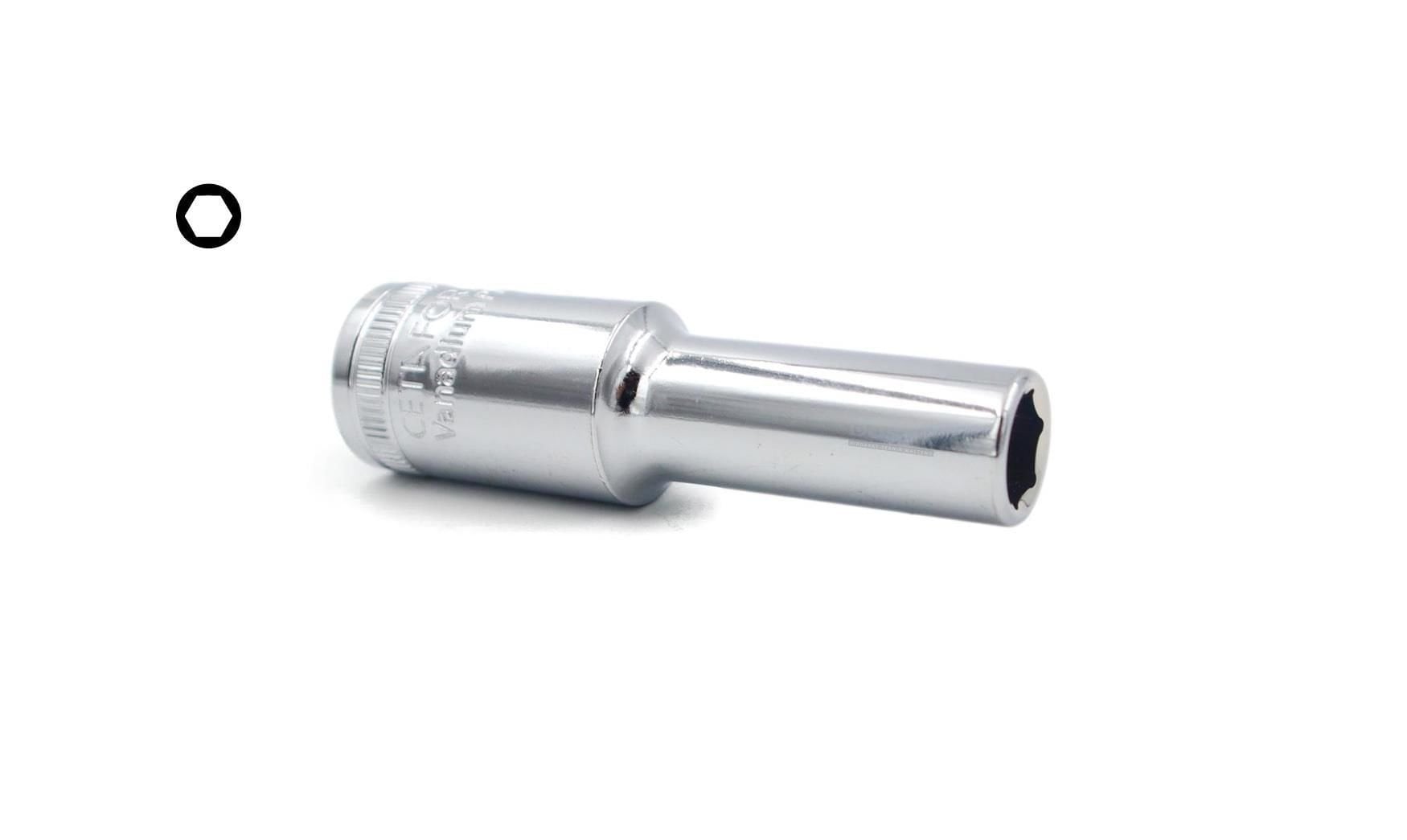 Ceta Form C24-H10 6 Köşe Derin Lokma Anahtar 10 mm 1/2”