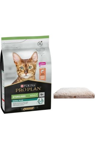 Pro Plan Sterilised Somonlu Kısırlaştırılmış Yetişkin Kedi Maması 10 kg + Lepus Pophidic Yatak