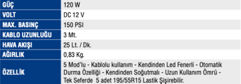 MERCURE LASTİK ŞİŞİRME KABLOLU