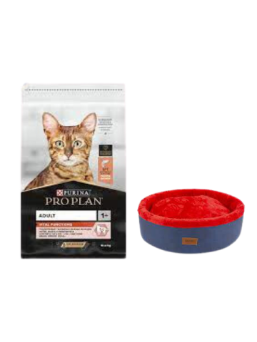 Pro Plan Adult Somonlu Yetişkin Kedi Maması 10 Kg, Lacivert Mia Donut Yatak