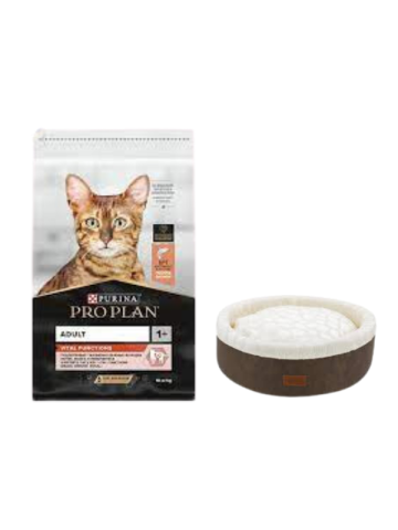 Pro Plan Adult Somonlu Yetişkin Kedi Maması 10 Kg, Kahve Mia Donut Yatak