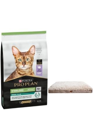 Pro Plan Sterilised Hindili Kısırlaştırılmış Kedi Maması 10 Kg + Lepus Pophidic Yatak