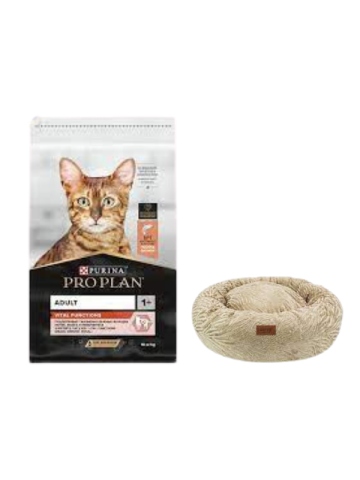 Pro Plan Adult Somonlu Yetişkin Kedi Maması 10 Kg, Kahve Luxe Donut Yatak