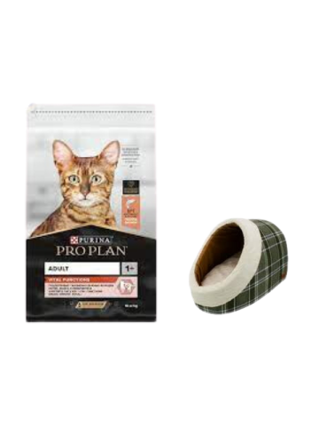 Pro Plan Adult Somonlu Yetişkin Kedi Maması 10 Kg, Mia Alaska Ekose Yeşil Yatak