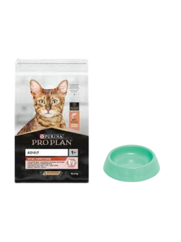 Pro Plan Adult Somonlu Yetişkin Kedi Maması 10 Kg, Yuvarlak Su ve Mama Kabı