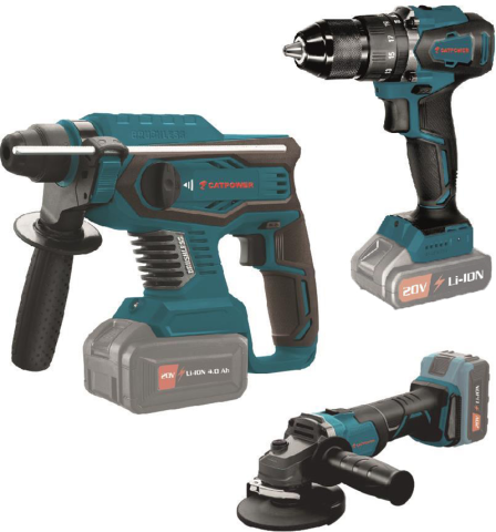 Catpower 4130-3'lü Süper Set Vidalama, Kırıcı, Taşlama 3 Makina 20Volt (Akü ve Şarj Hariç)